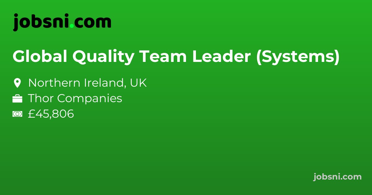 Global Quality Team Leader (Systems)