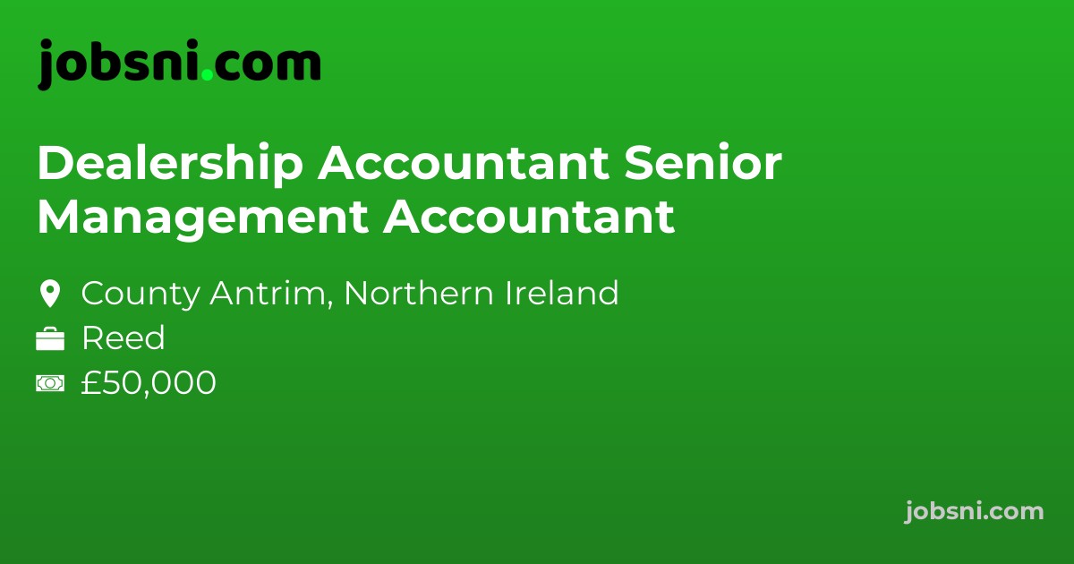 Dealership Accountant Senior Management Accountant