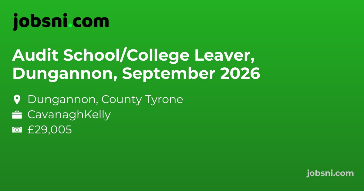 Audit School/College Leaver, Dungannon, September 2026