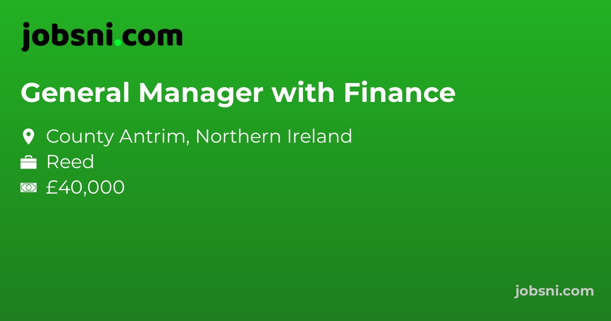 General Manager with Finance