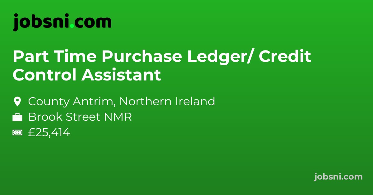 Part Time Purchase Ledger/ Credit Control Assistant