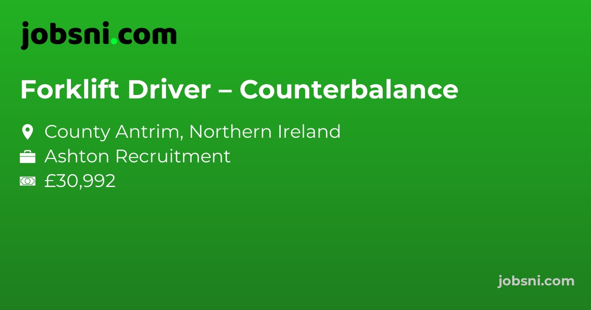 Forklift Driver – Counterbalance