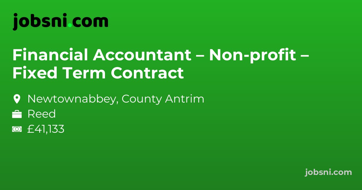 Financial Accountant – Non-profit – Fixed Term Contract