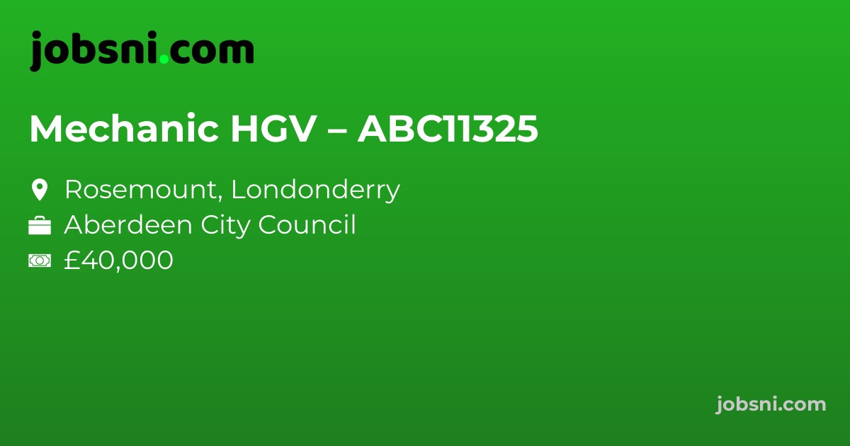 Mechanic HGV – ABC11325