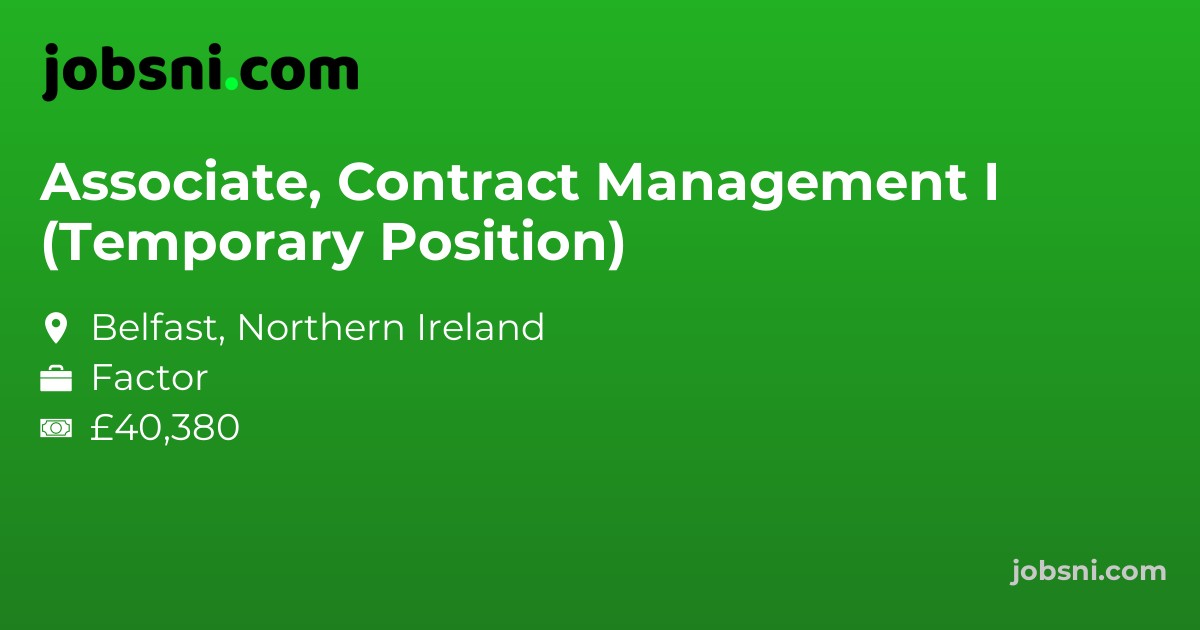 Associate, Contract Management I (Temporary Position)