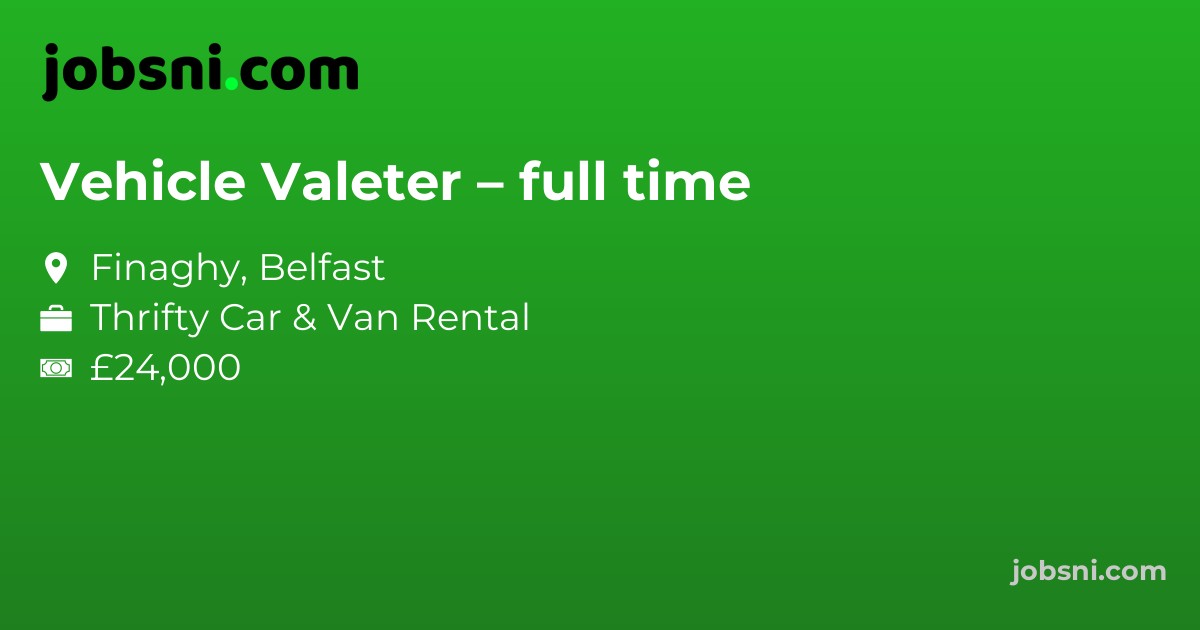 Vehicle Valeter – full time