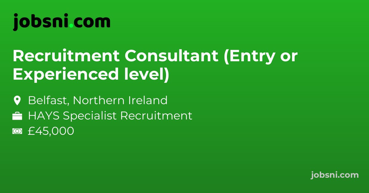 Recruitment Consultant (Entry or Experienced level)