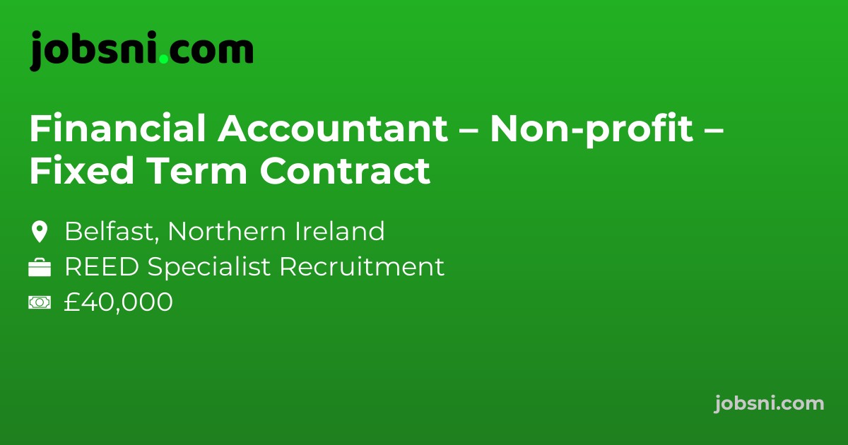 Financial Accountant – Non-profit – Fixed Term Contract