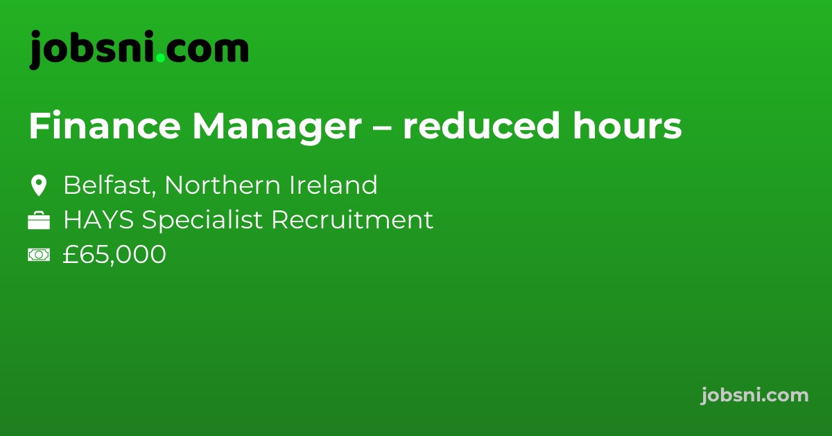 Finance Manager – reduced hours