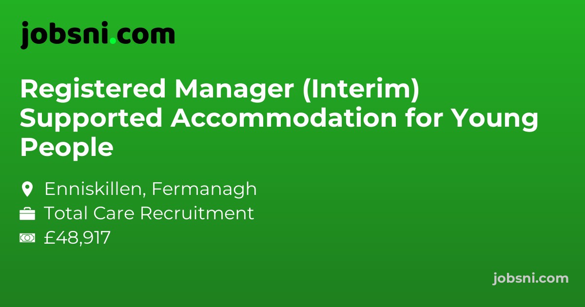 Registered Manager (Interim) Supported Accommodation for Young People