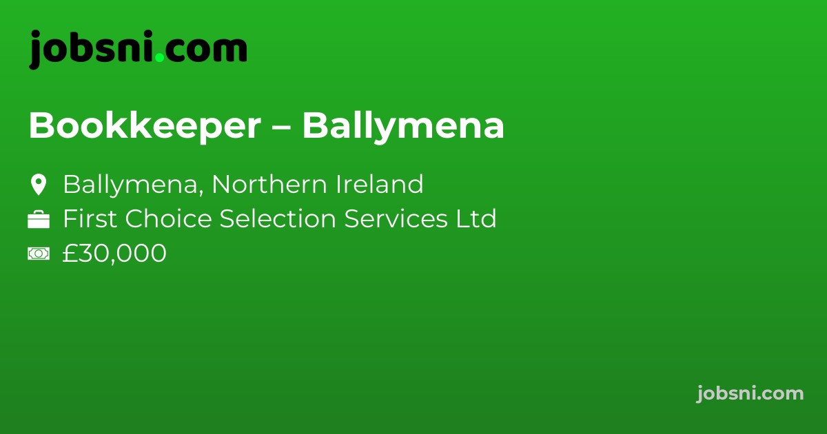 Bookkeeper – Ballymena