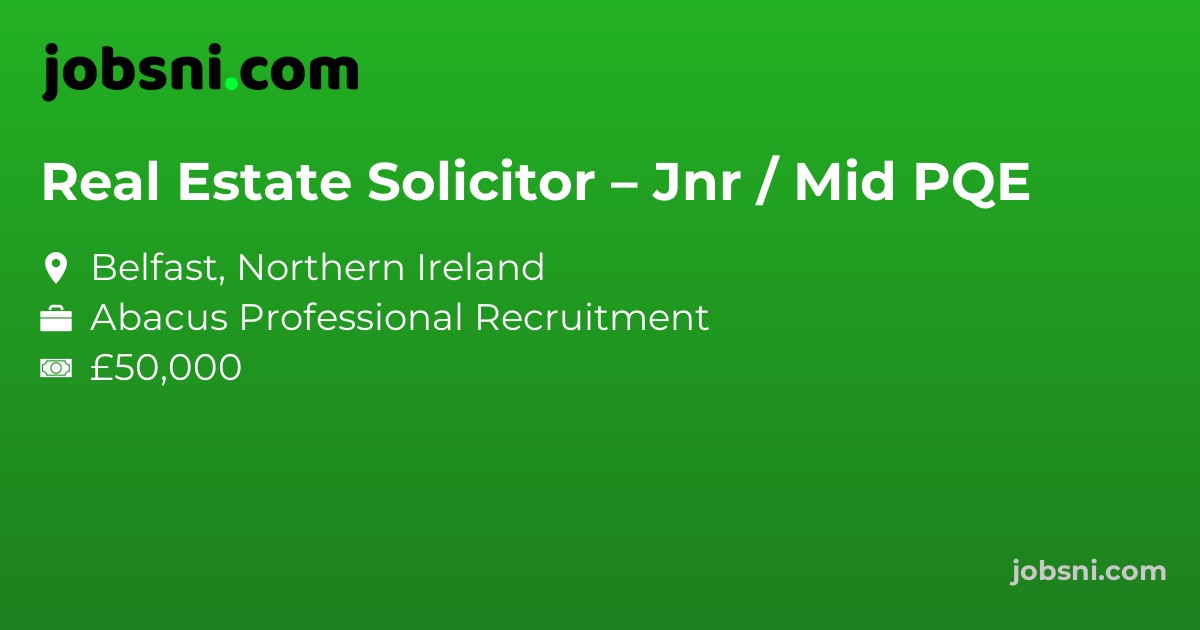 Real Estate Solicitor – Jnr / Mid PQE
