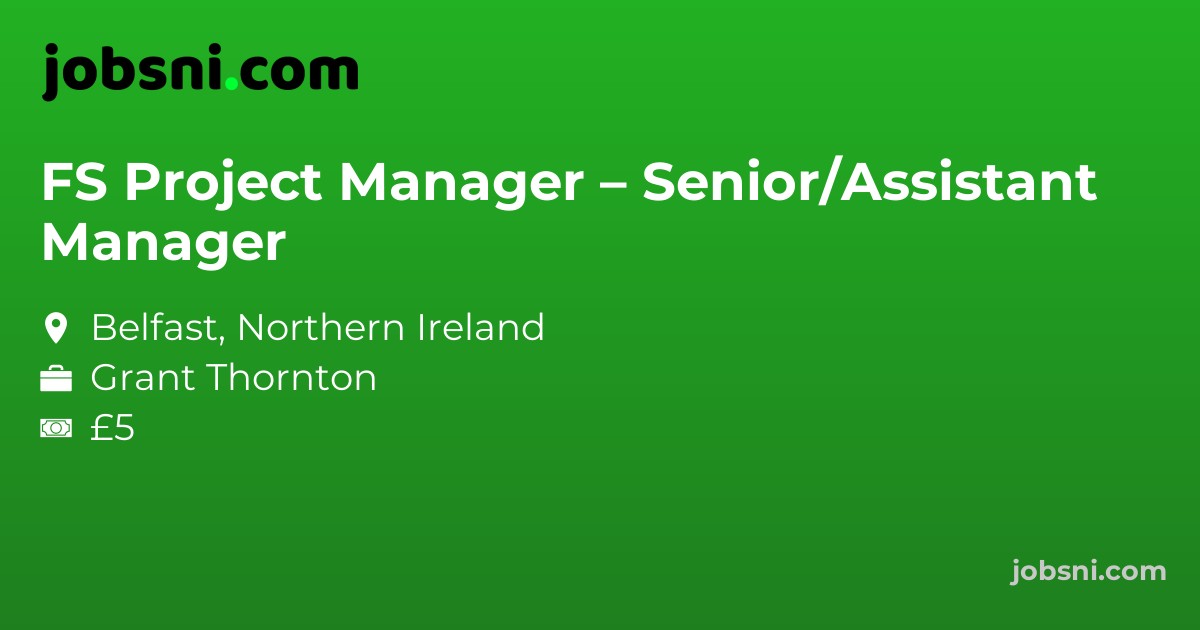 FS Project Manager – Senior/Assistant Manager