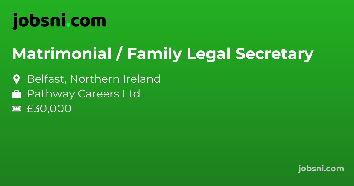Matrimonial / Family Legal Secretary