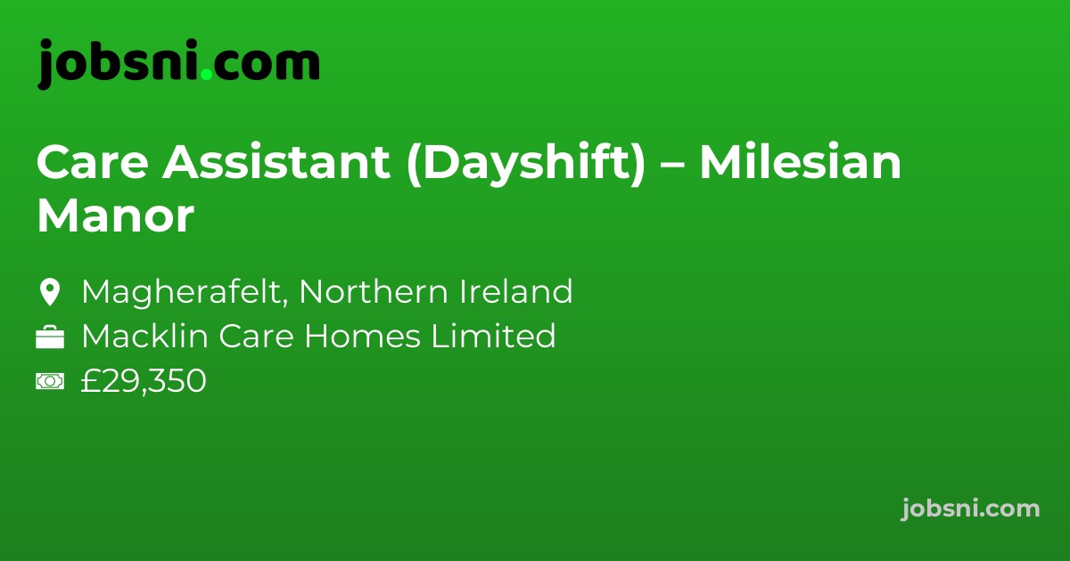 Care Assistant (Dayshift) – Milesian Manor