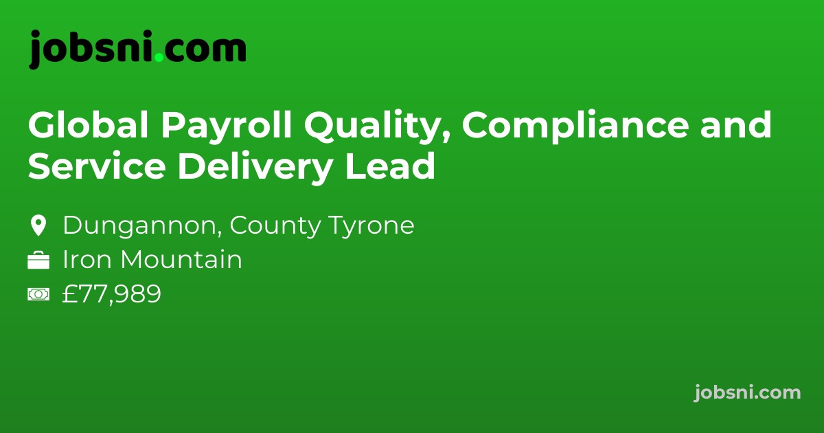 Global Payroll Quality, Compliance and Service Delivery Lead