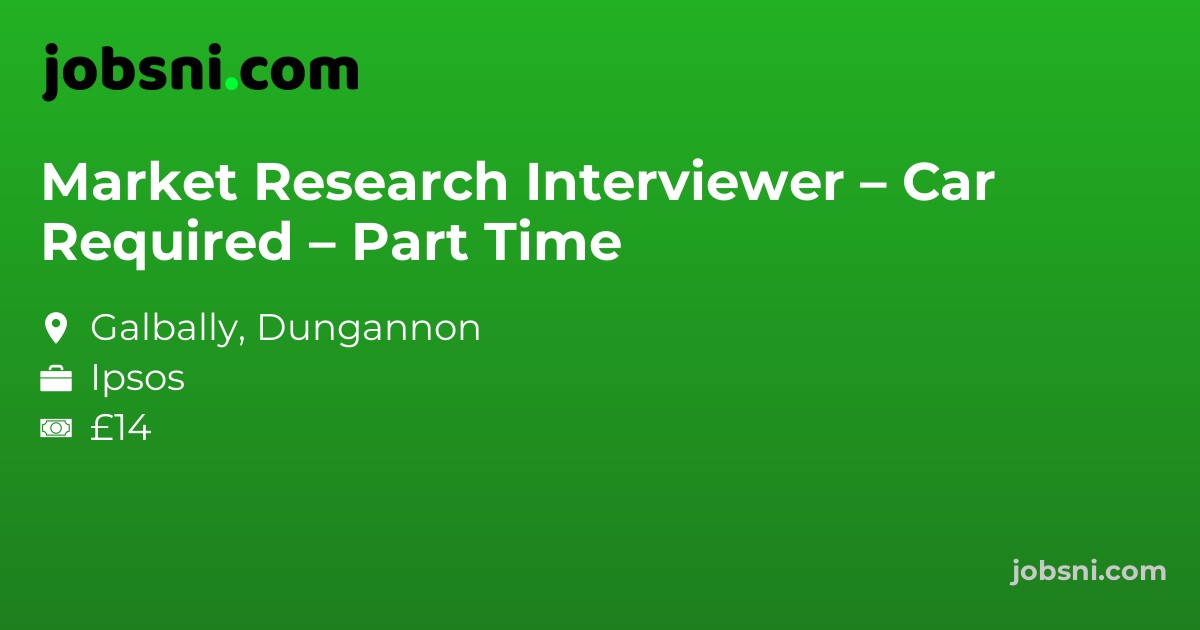Market Research Interviewer – Car Required – Part Time
