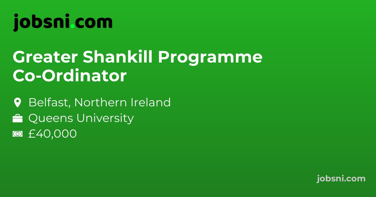 Greater Shankill Programme Co-Ordinator