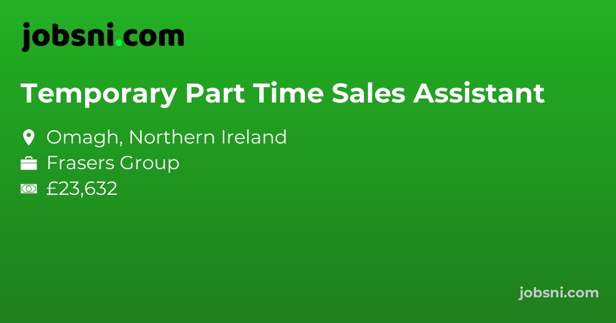 Temporary Part Time Sales Assistant