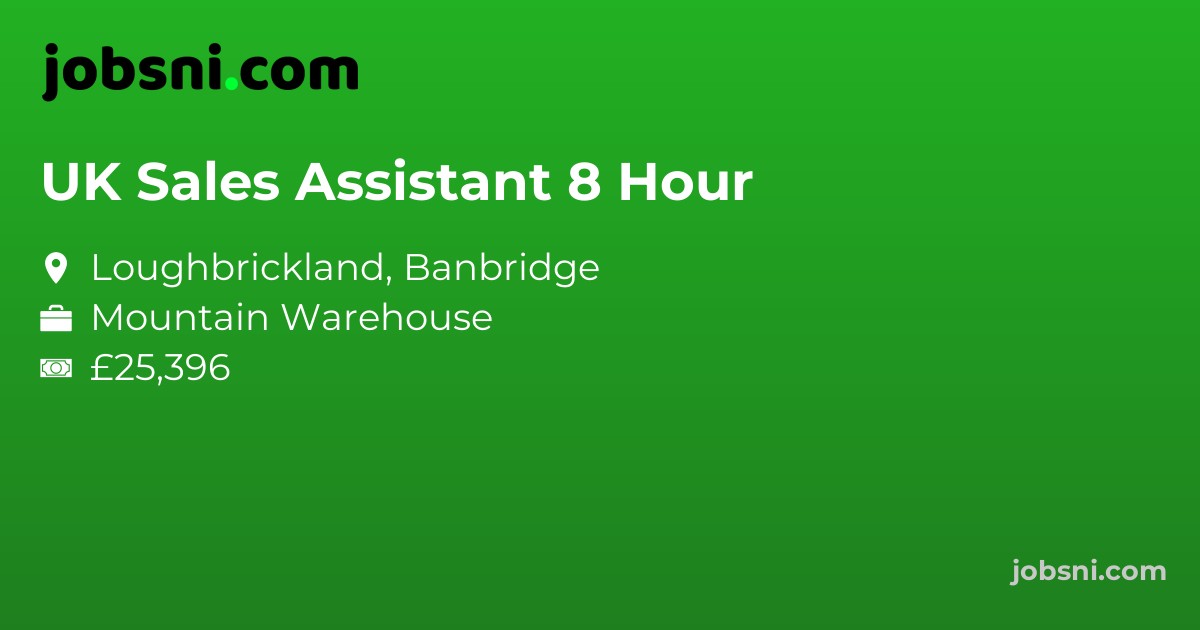 UK Sales Assistant 8 Hour