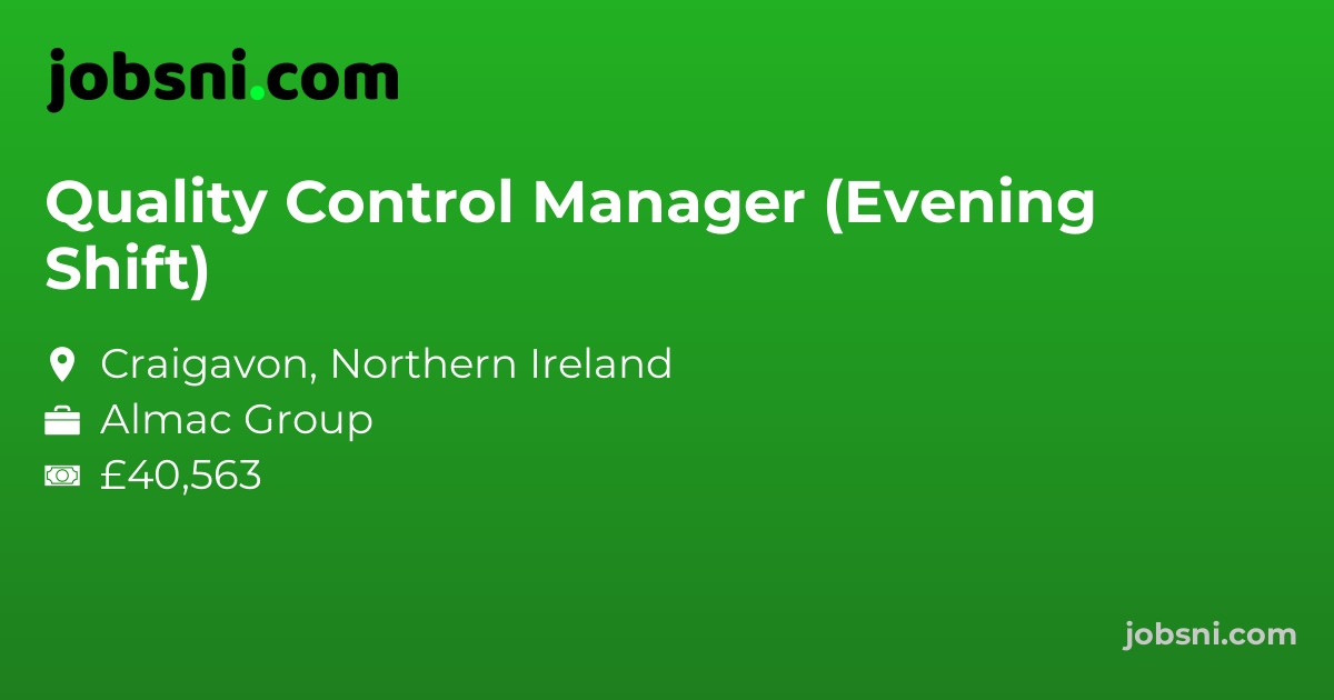 Quality Control Manager (Evening Shift)