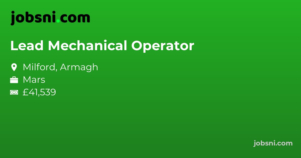 Lead Mechanical Operator