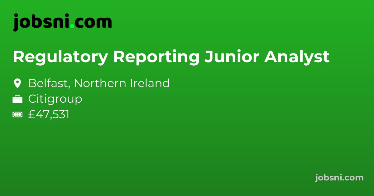 Regulatory Reporting Junior Analyst