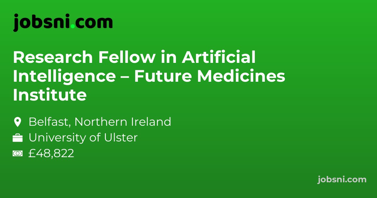 Research Fellow in Artificial Intelligence – Future Medicines Institute