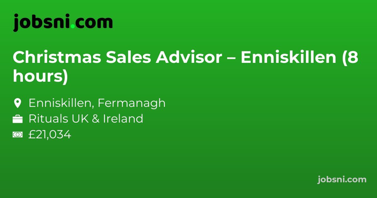 Christmas Sales Advisor – Enniskillen (8 hours)
