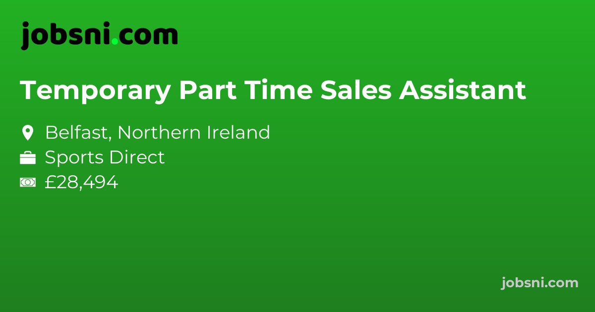 Temporary Part Time Sales Assistant