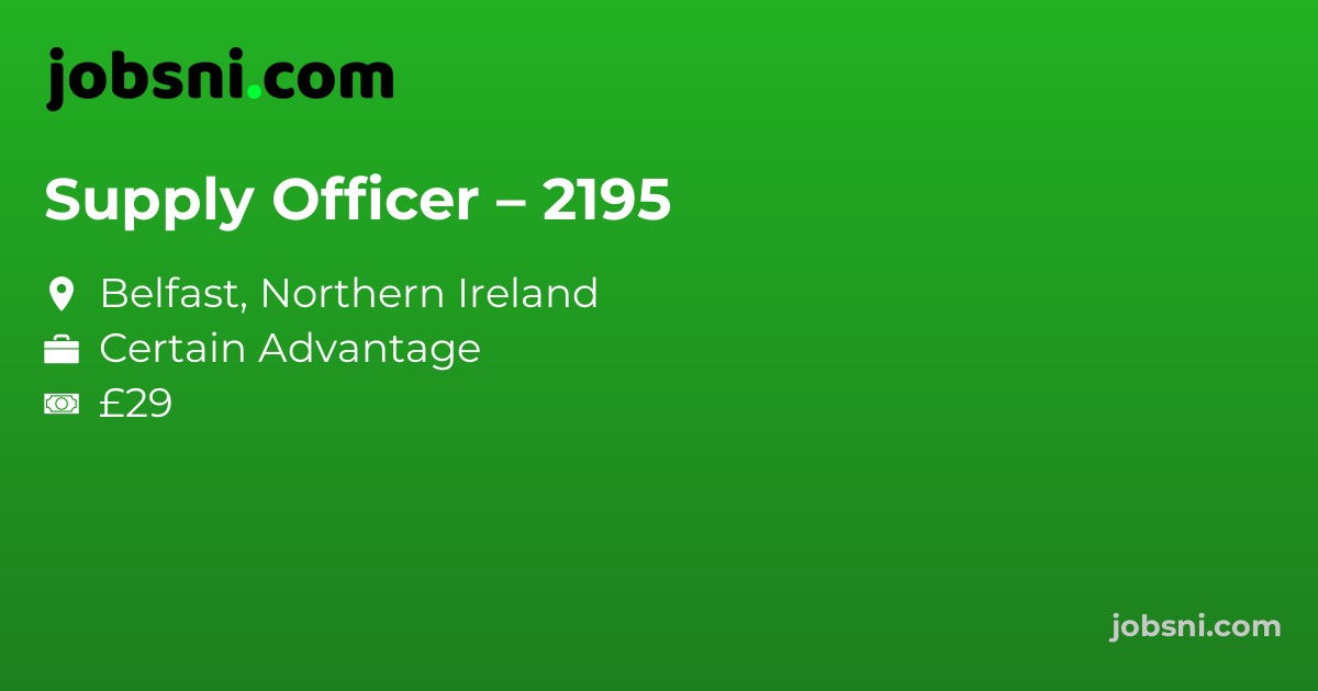 Supply Officer – 2195