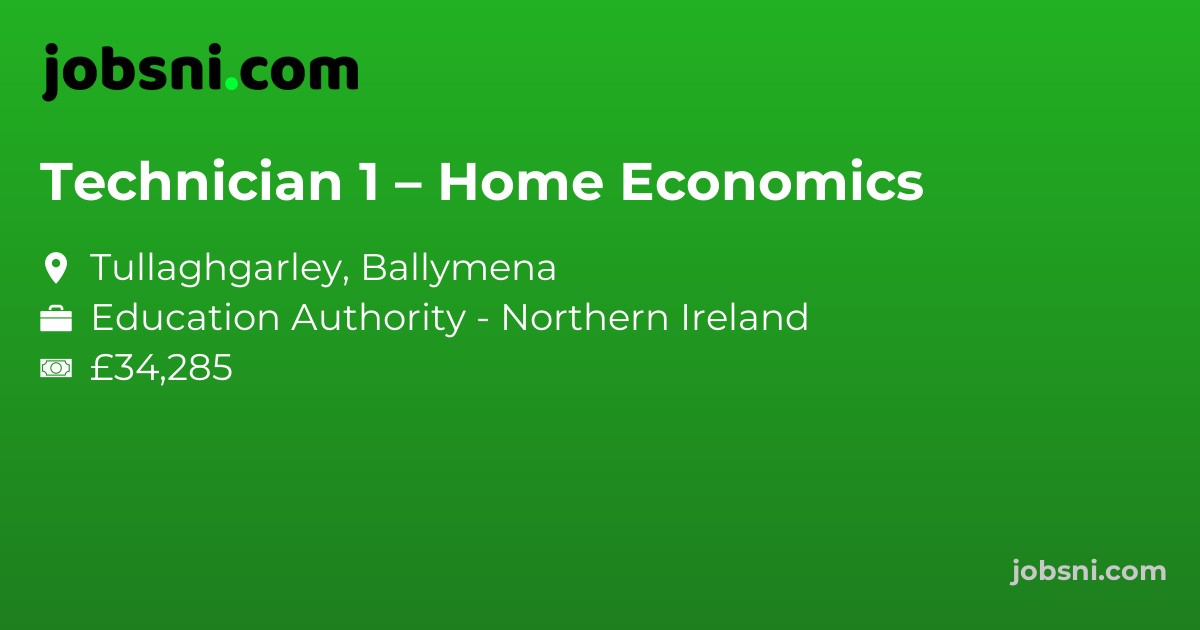 Technician 1 – Home Economics