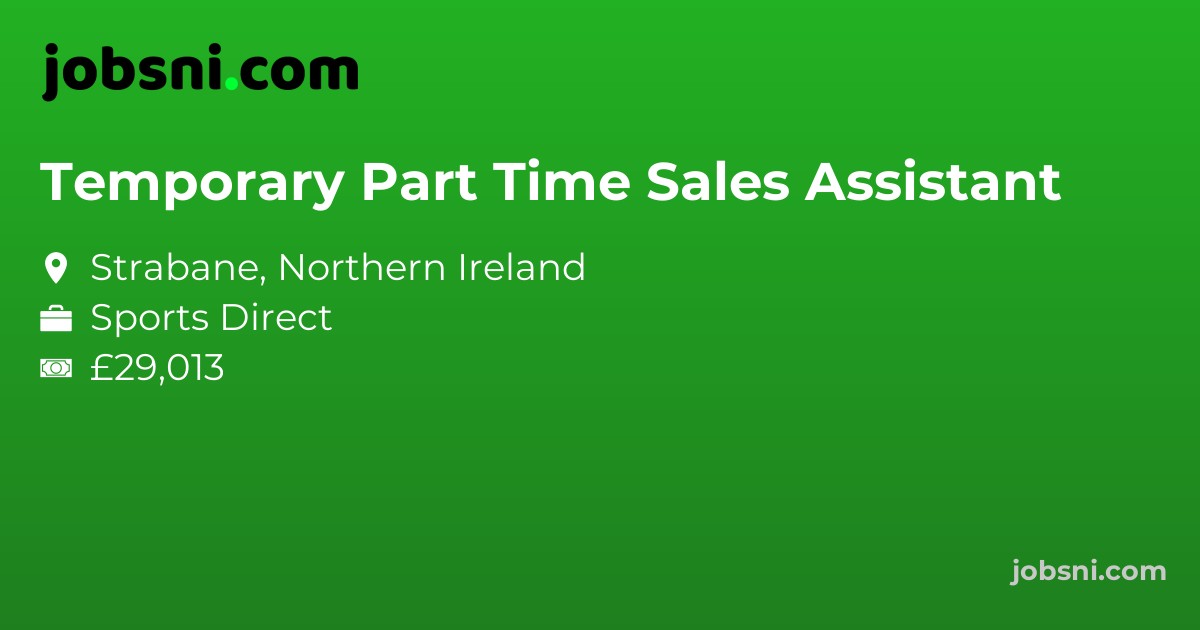 Temporary Part Time Sales Assistant