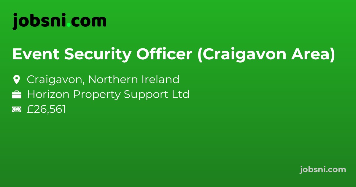 Event Security Officer (Craigavon Area)