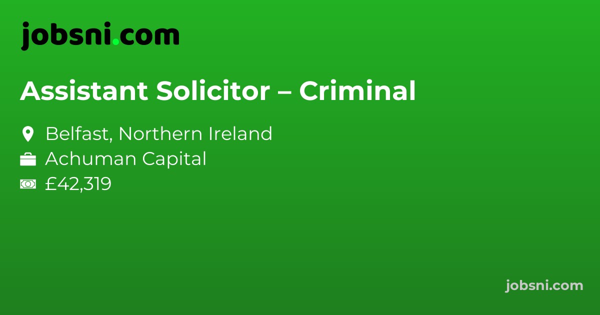 Assistant Solicitor – Criminal