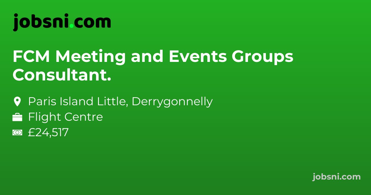 FCM Meeting and Events Groups Consultant.