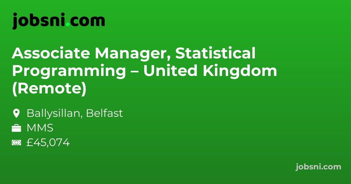 Associate Manager, Statistical Programming – United Kingdom (Remote)