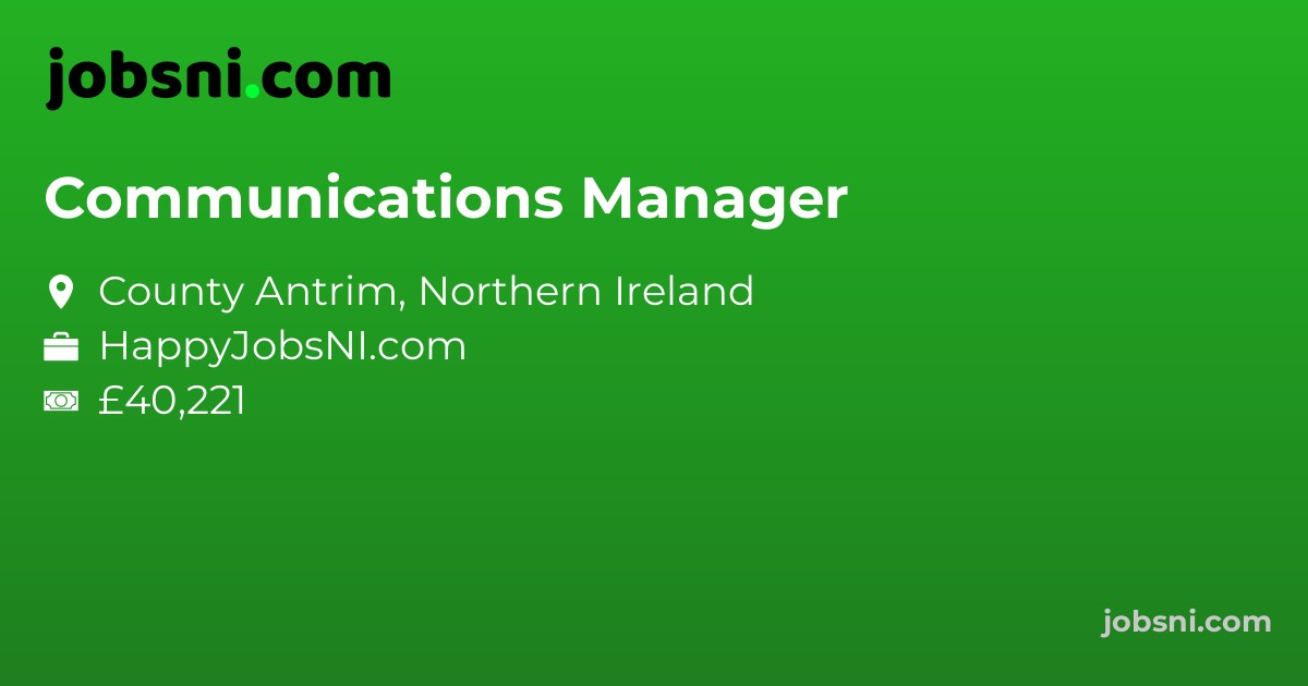 Communications Manager - Apply Now