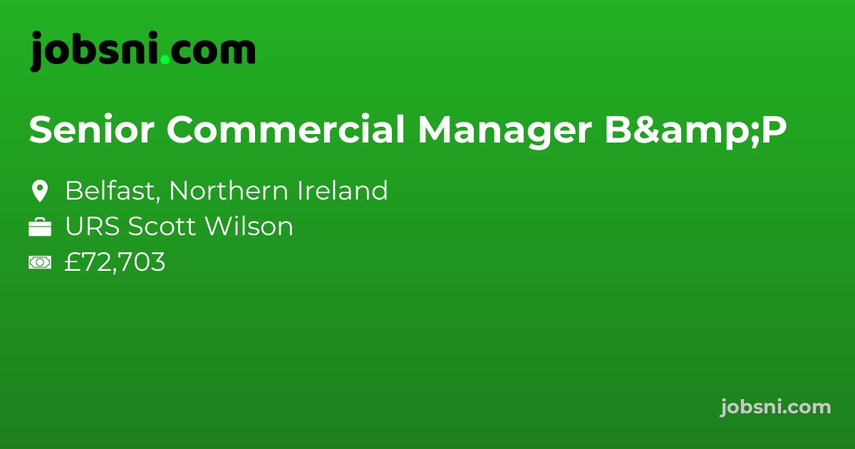 Senior Commercial Manager B&P