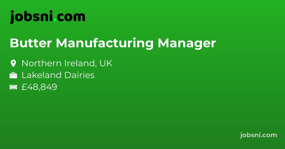 Butter Manufacturing Manager