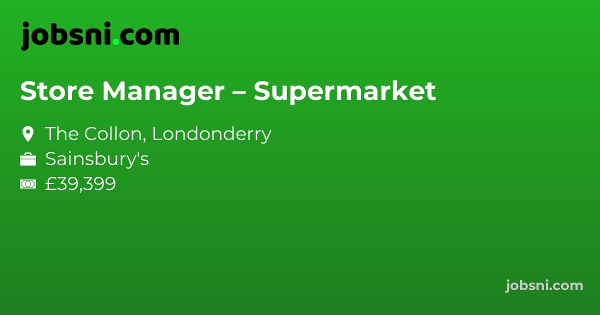 Store Manager – Supermarket