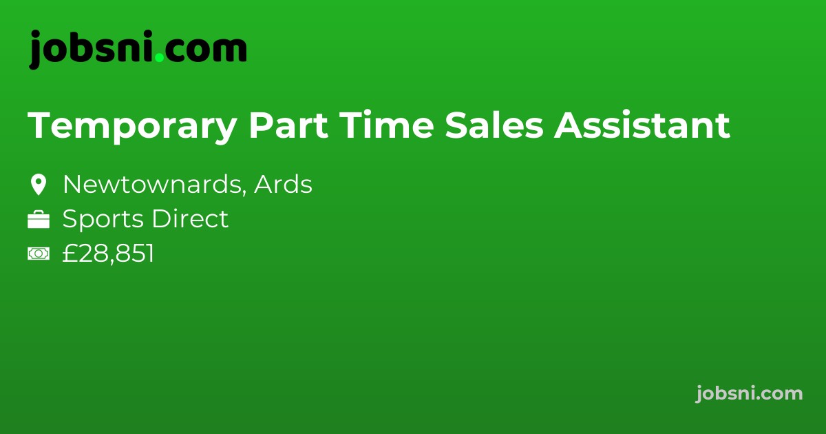 Temporary Part Time Sales Assistant