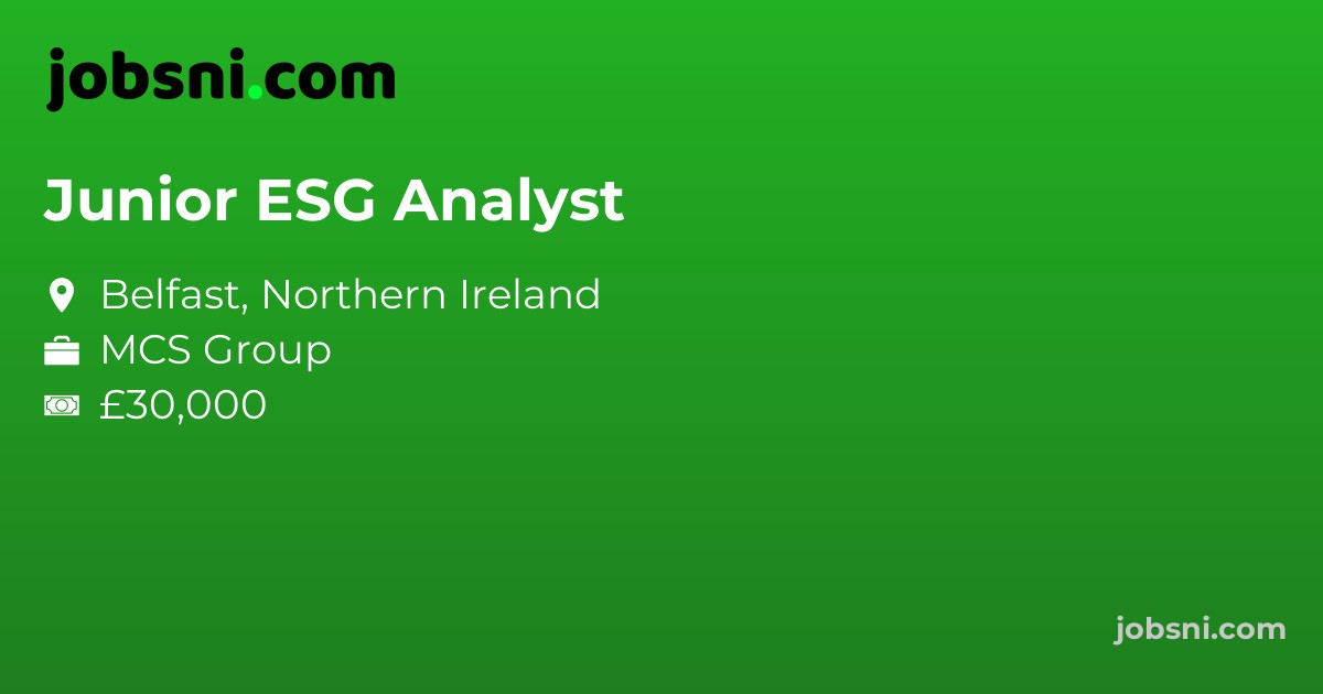 Junior ESG Analyst