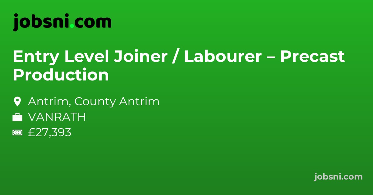 Entry Level Joiner / Labourer – Precast Production