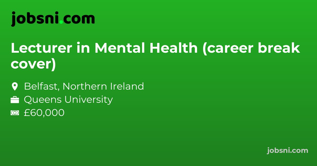 Lecturer in Mental Health (career break cover)