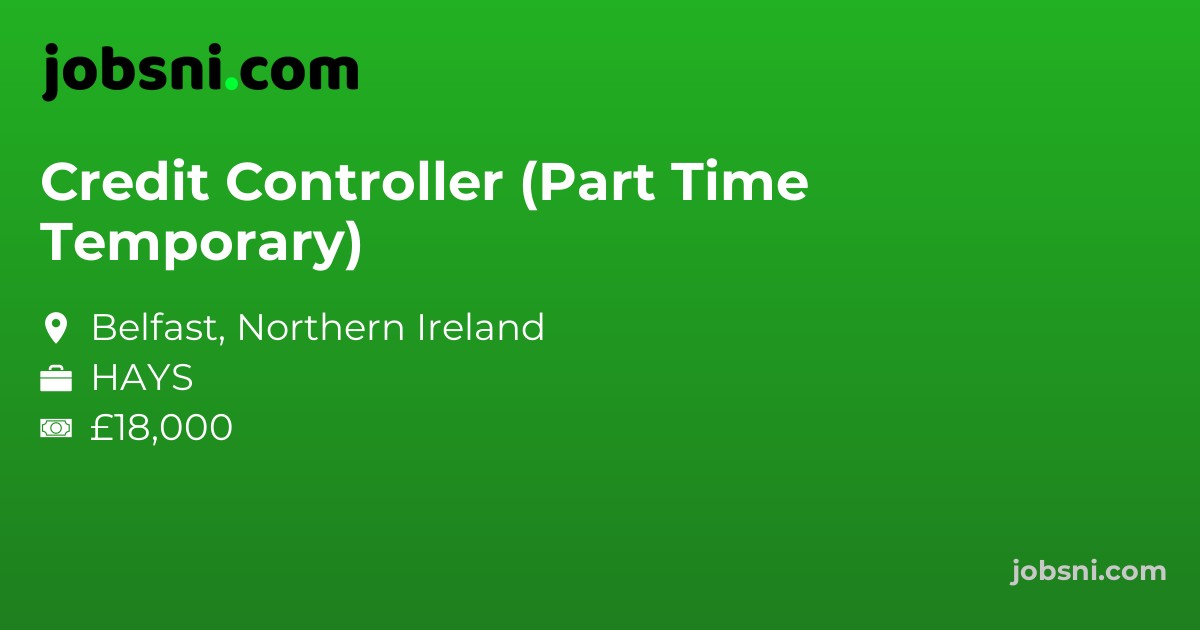 Credit Controller (Part Time Temporary)
