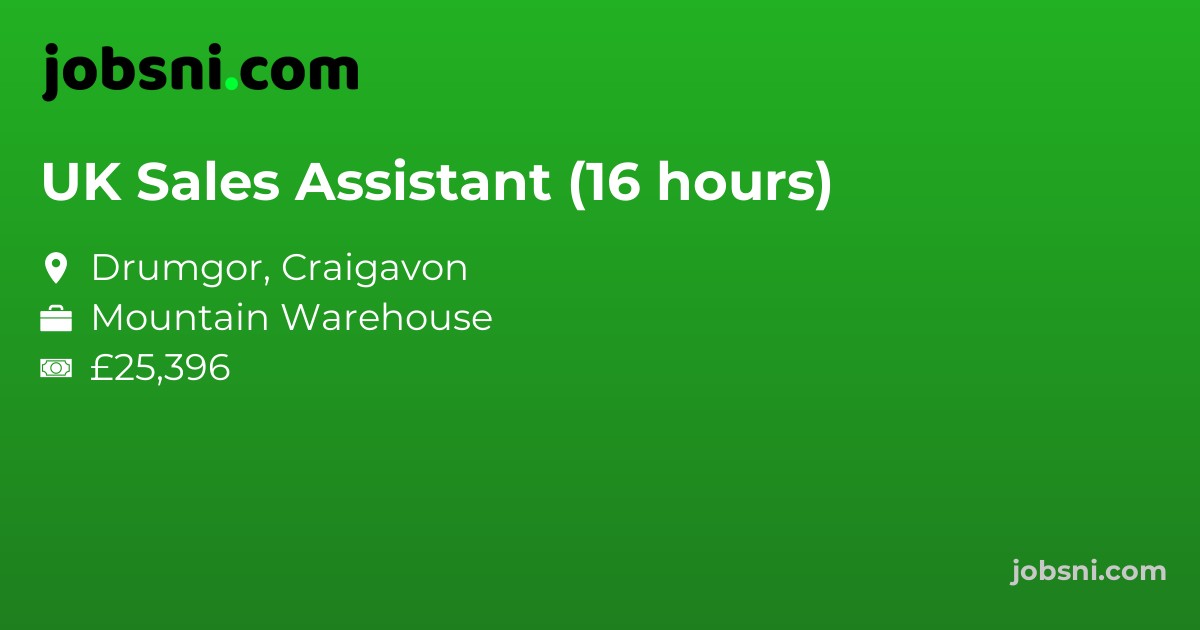 UK Sales Assistant (16 hours)