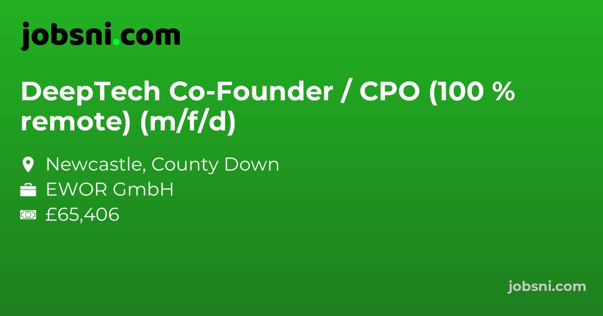 DeepTech Co-Founder / CPO (100 % remote) (m/f/d)