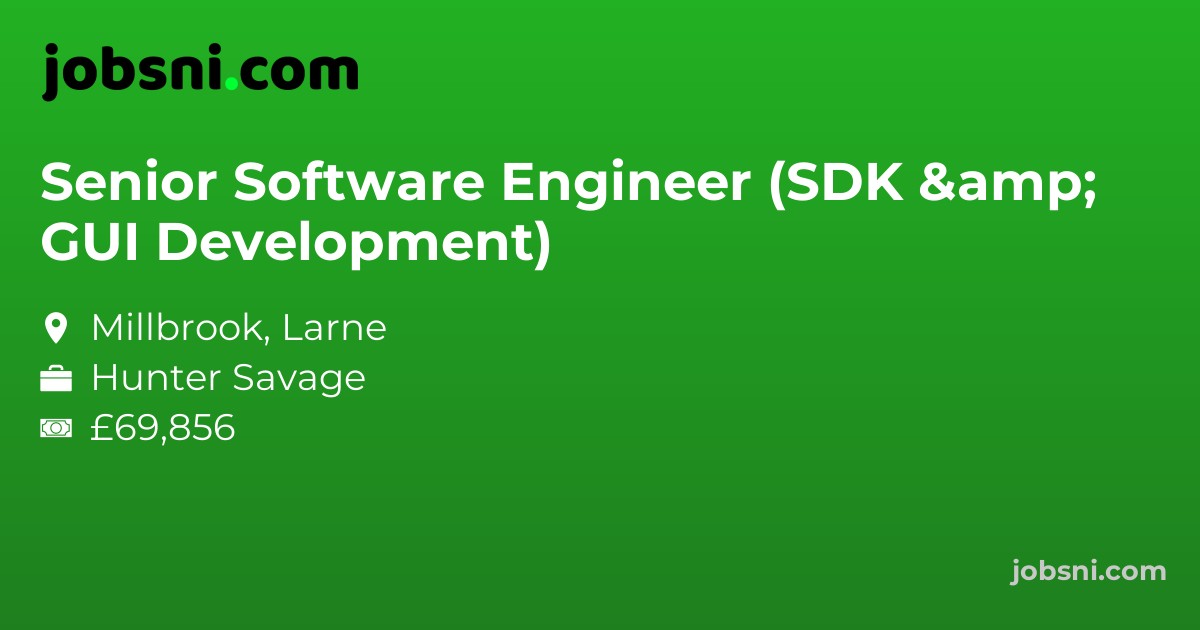 Senior Software Engineer (SDK & GUI Development)