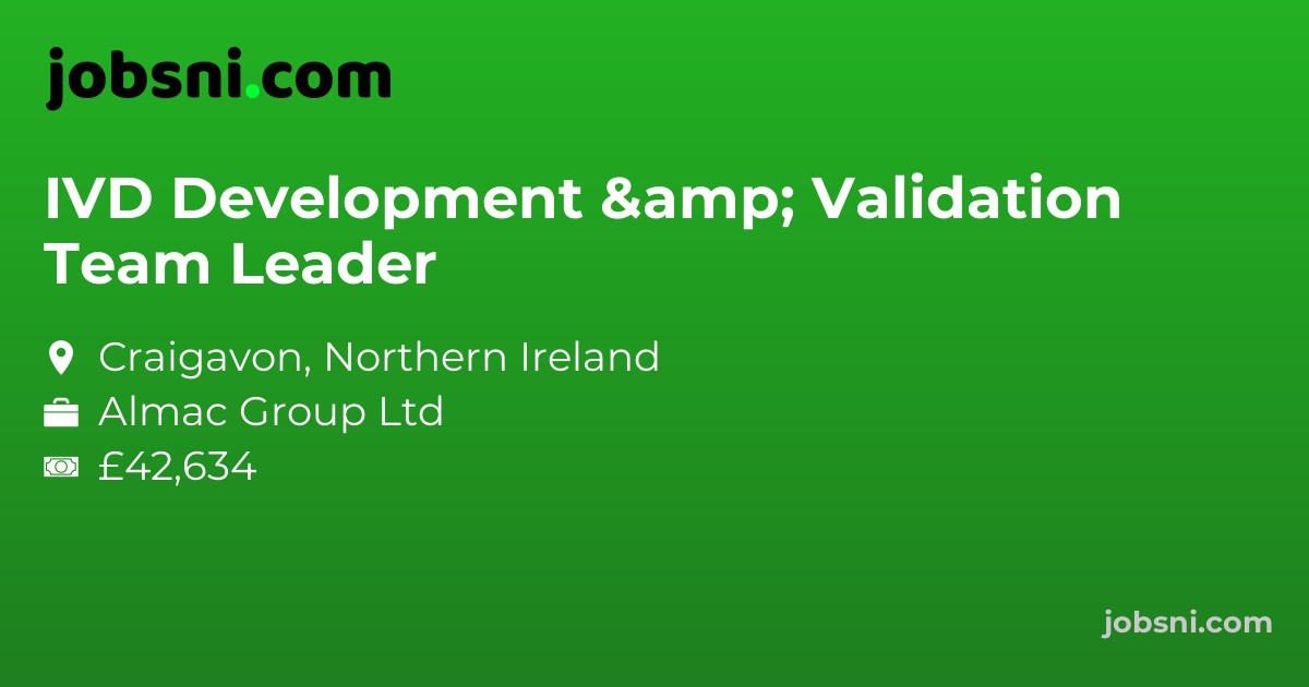 IVD Development & Validation Team Leader